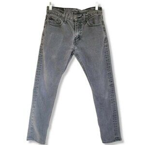 Levi's 514 Men's Size 29X30 Gray wash Skinny 5 Pocket Denim Jeans slightly